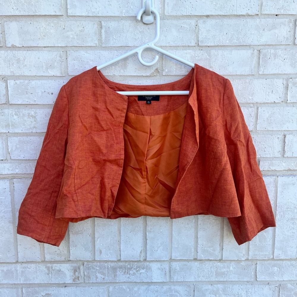 Cropped, Linen, Shrug Cardigan
